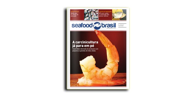 Carcinicultura estampa a capa da próxima Seafood Brasil